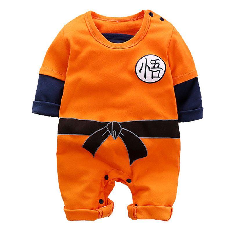Adorable Newborn Baby Boys Dragon Ball Z Cosplay Romper Bodysuit For Halloween
