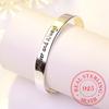 925 Sterling Silver Letter Cuff Bracelet &Bangle For Women Mum Ladies Elegant Birthday Jewelry Mother's Day Gift J