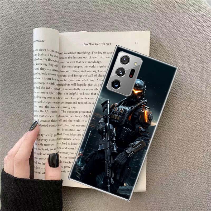 Power Army Soldier Phone Case for Samsung A17 A37 A57 A54 A14 A24 A34 A07 A04S A02S A12 A22 A32 A52S A16 A26 A36 A56 A72 Galaxy