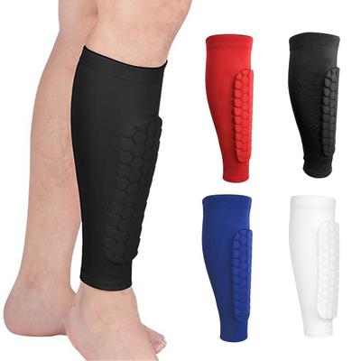 1 Adet Bal Peteği Pedli Shin Guard Çorap Hafif Kayak Futbol Shin Pedli Çorap Kaymaz Elastik Kompresyonlu Baldır Kılıfı Koruyucu Ekipman