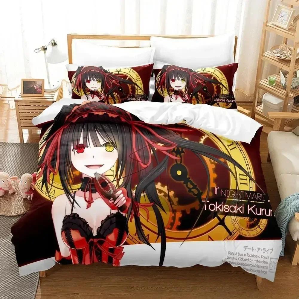 New Date A Live Tokisaki Kumi Bedding Set Single Twin Full Queen King Size Bed Set Aldult Kid Bedroom Duvet cover Sets Anime