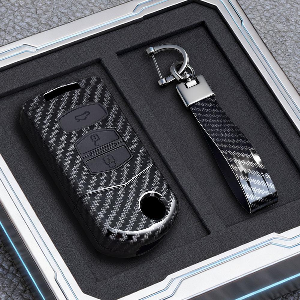 

Abs Carbon Fiber Car Flip Key Case Cover For Mazda 2 3 5 6 Cx5 Cx7 Cx9 Rx8 M6 Mx5 2005/6/7/8/9/10/11 2 3 4 Buttons Shell