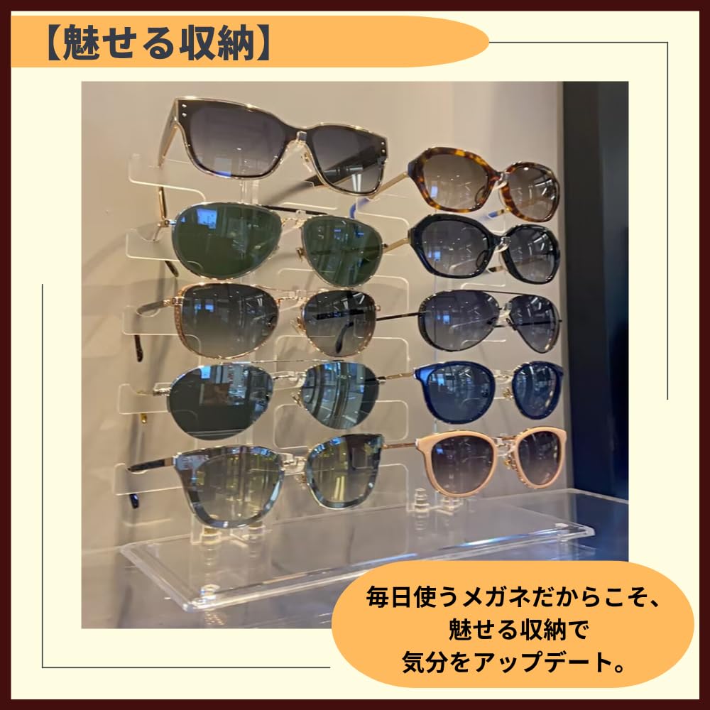 Ideamall Glasses Holder, Glasses Stand, Desktop Storage, Stylish Eyeglass Hanger, Storage Rack