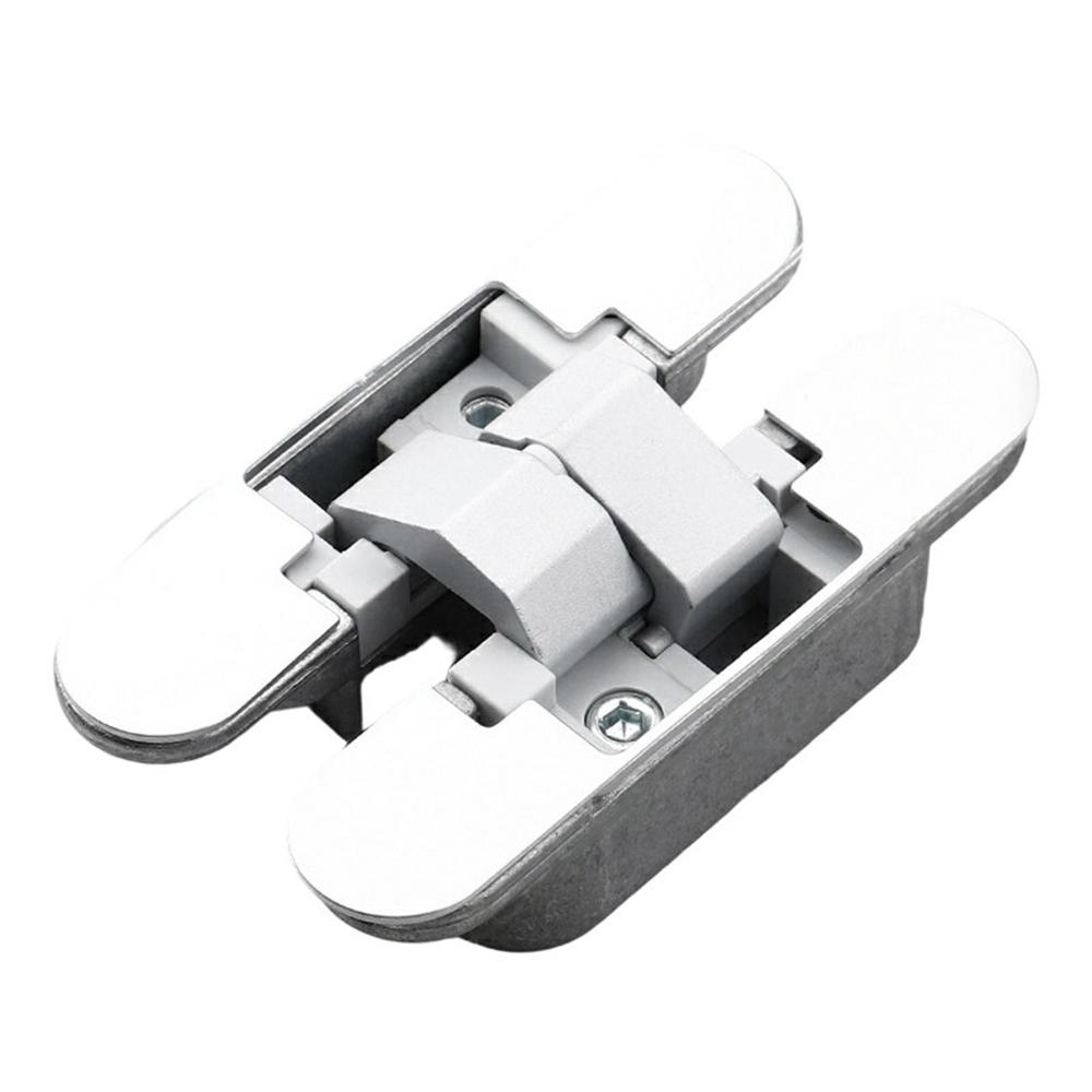 B118 Zinc Alloy 3D Adjustable Invisible Door Hinge 180° Swing Concealed Cross Hinge for Wood Bifold Doors
