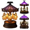 Geisterkarussell-Licht Halloween-Geisternachtlicht USB-Wiederaufladbares Gruseliges Leselicht Nachttischlampe Partydekoration