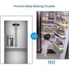 2 Pc Child Safety Lock For Cupboards, Fridge Locks With Key Black Adhesive Freezer Door Lock Cable Catch For Child Safety Used