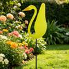 Flamingos Yard Decorations, Plastic Flamingo Lawn Statue with Metal Stakes, Weather Resistant Lawn Ornaments & Garden Decor for Patio Lawn Beach