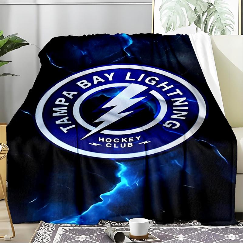 Tampa Bay Hockey Blanket Flannel Throw for Sofa, Indoor, Camping, Living Room, Office, Chair, And Bed Soft Birthday Gift