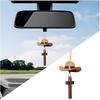 Zpana Cowboy Hat Car Hanging Charm with Cross, Felt Miniature Western Country Vehicle Rear View Mirror Pendant, Cute Mirror Decor Ornament, Universal