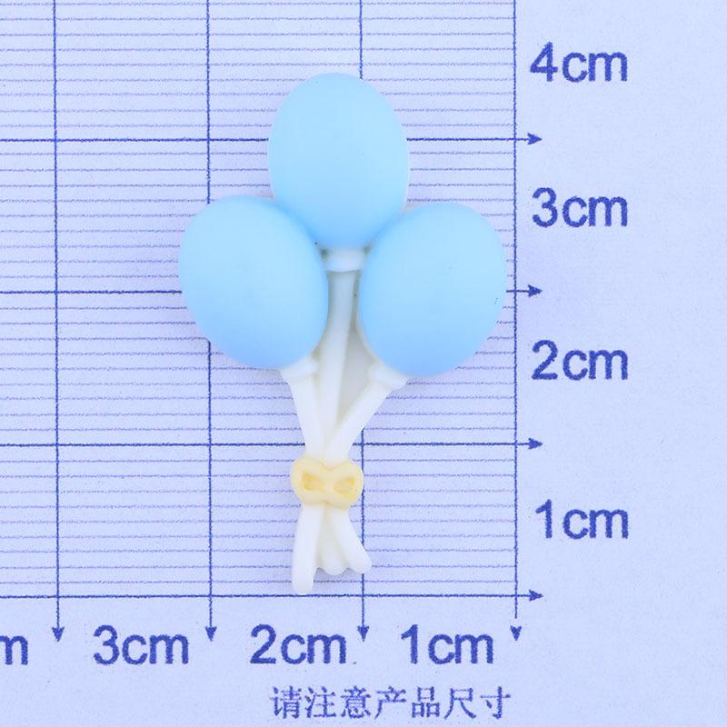 6 Pcs New Kawaii Cartoon Colored Balloons Series Resin Scrapbook Diy Decorative Hair Clip, Pendant Jewelry Parts A96
