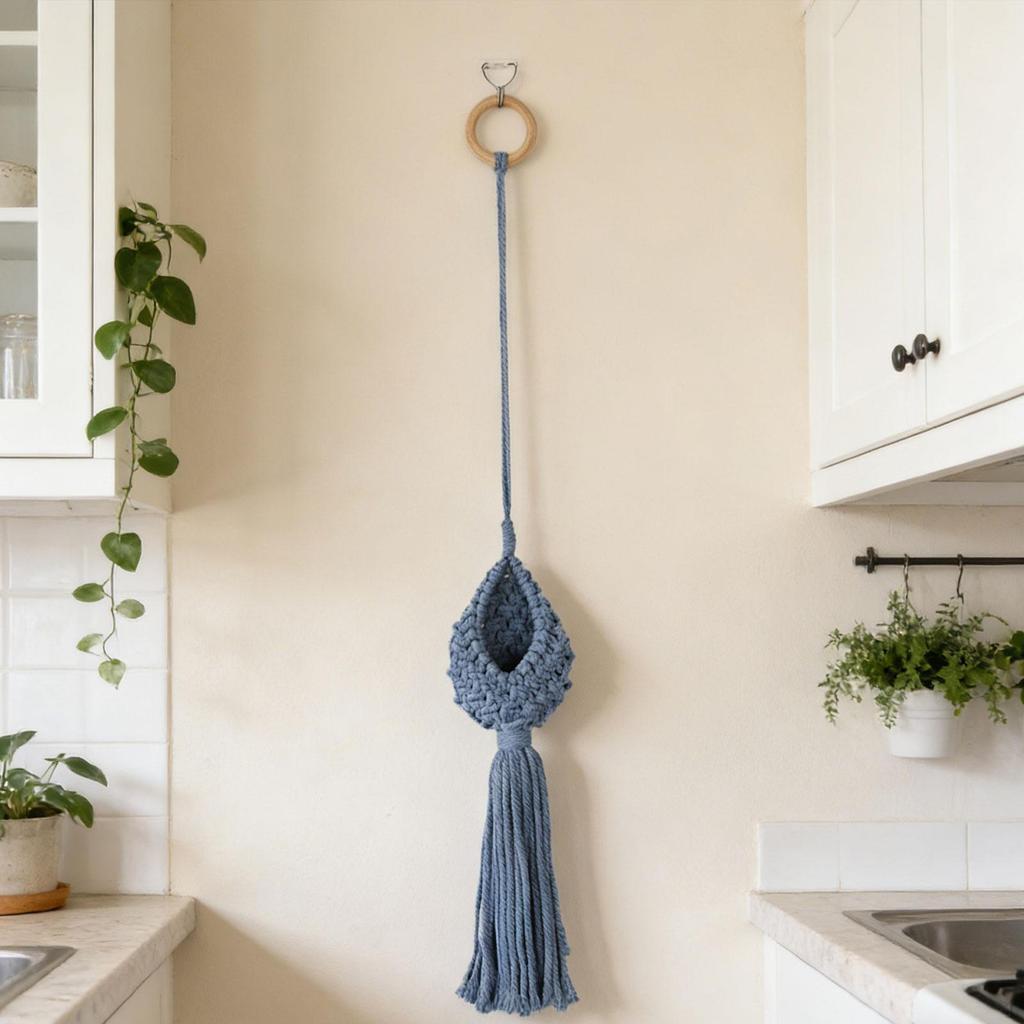 Decorative Macrame Pot Hanger, Indoor Hanging Planter Basket