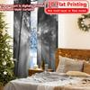 2D Flat Printing  2pcs Mystic Pines Popular Light Filtering Curtains 100% Polyester Curtains Room Decor Suitable for Living Room
