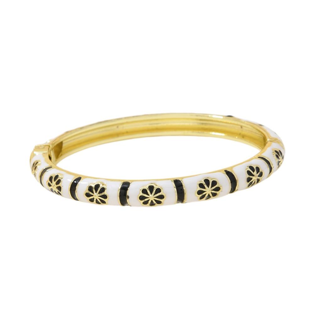 

Colorful Chinese Flower Bangle Small Petal Women s Hand Bracelet Vintage Cloisonne Bangle Girls