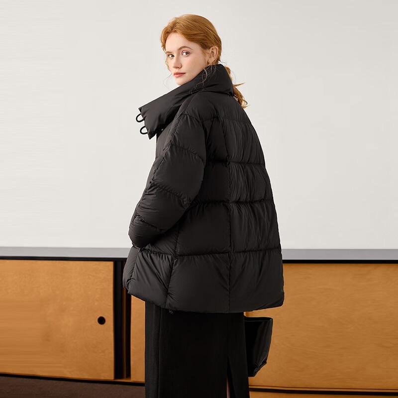 Stylish Women's Scarf Collar 90% Down Winter Jacket