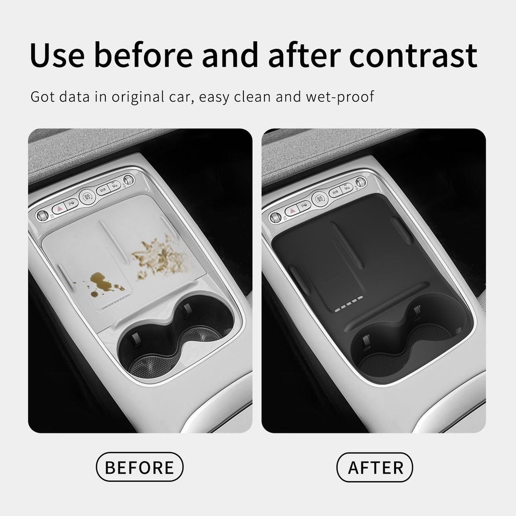 for BYD Sealion 05 EV 2025 Water Cup Holder Storage Tray Organizer With Non-slip Mat Central Console Protective Pad Accessories