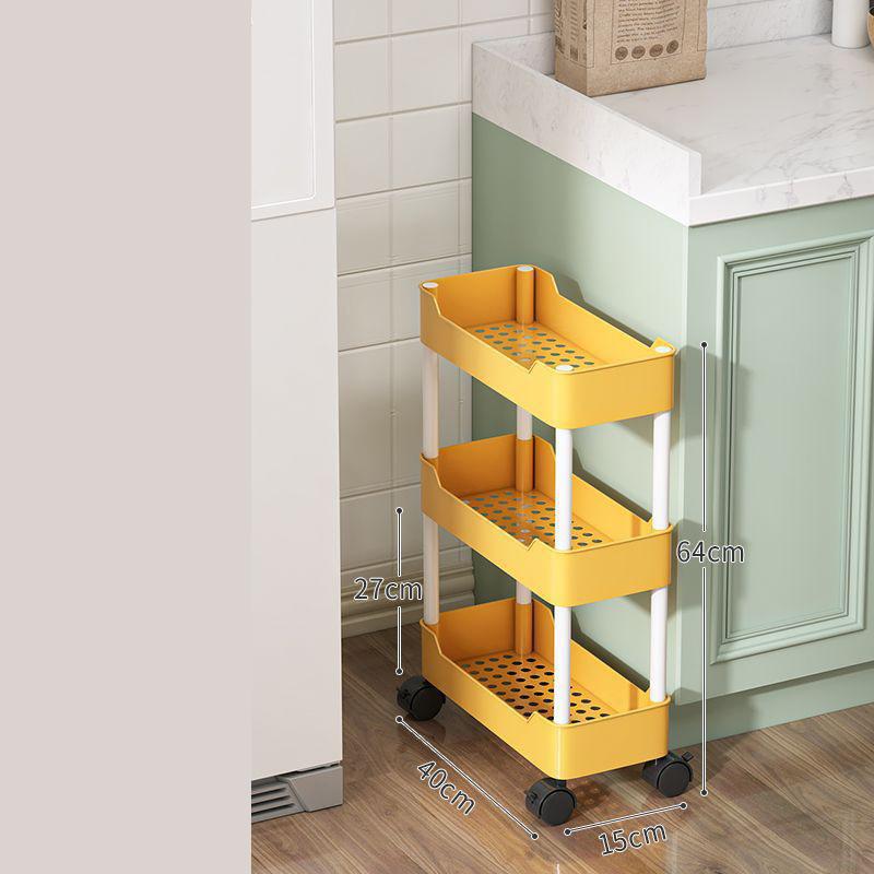 Carrello Portaoggetti Pieghevole A 3 Livelli, Carrello Multifunzionale For Riporre Oggetti Da Cucina, Mobile Con Ruote Bloccabili For Bagno, Lavanderia, Soggiorno ( Colore : Verd Carrello Per Bagno