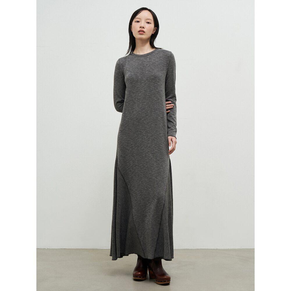 Anggae Gabrielle Melange Long Dress Gray