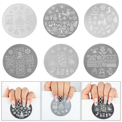 Tools Christmas Snowflake Nail Stamping Plates Nail Stamp Polish Templates Stencils Molds