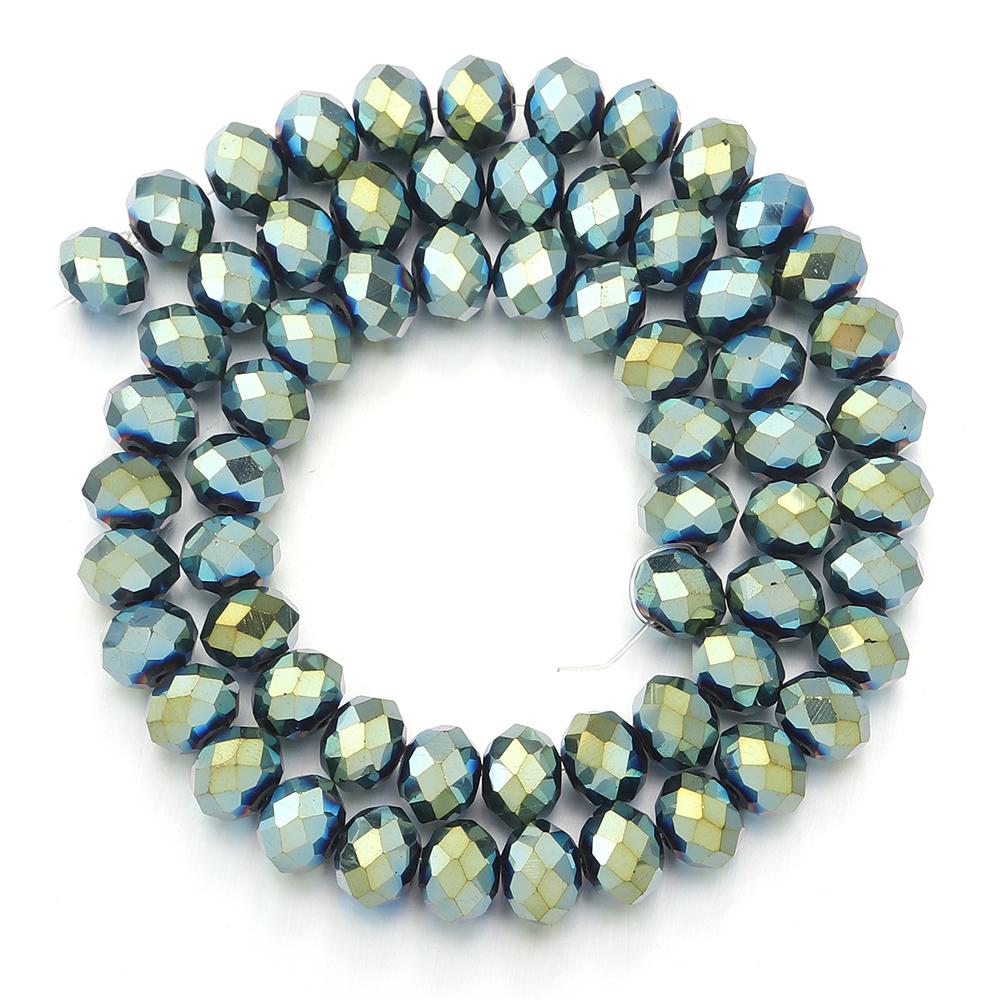 3/4/6/8/10mm Faceted Crystal Beads Green AB Abacus Glass Loose Spacer Beads For Jewelry Making DIY Necklace Bracelet Accessories