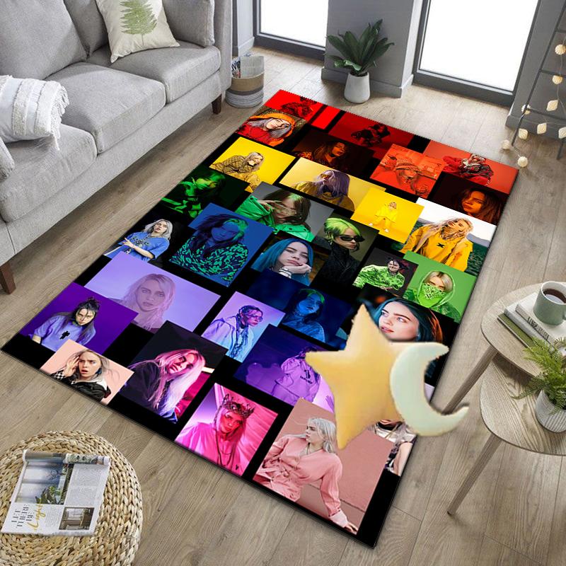 Bi-llie green Artwork Office Rug Chair Mat, Game Carpet, Suitable for Front Door, Bedroom, Living Room, Desk, Holiday Gift