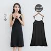 Women's 2025 Modal Long Camisole Dress: Summer Vest, Inner Layer Base, Black, for Spring and Autumn