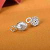 999 Sterling Silver Lotus Flower & Seed Pod Pendant Beaded Bracelet - Joyful DIY Jewelry Accessory