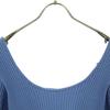 WONEM Long Sleeve Knit Long Dress F Blue Open Back Women Used