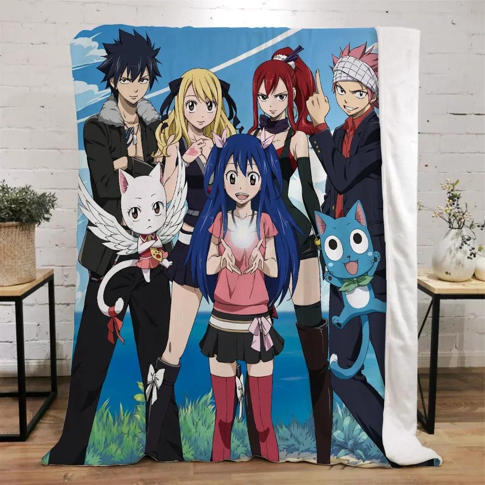 Fairy Tail Coral Warm Blankets for Cold Home and Decoration Winter Blanket Bed Microfiber Bedding Beach Towel Fluffy Plaid Throw