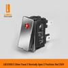 Lanbo 2810.5 High Current 16A Waterproof Metal Rocker Switch with Light, 5V-24V/220V, Two-Position