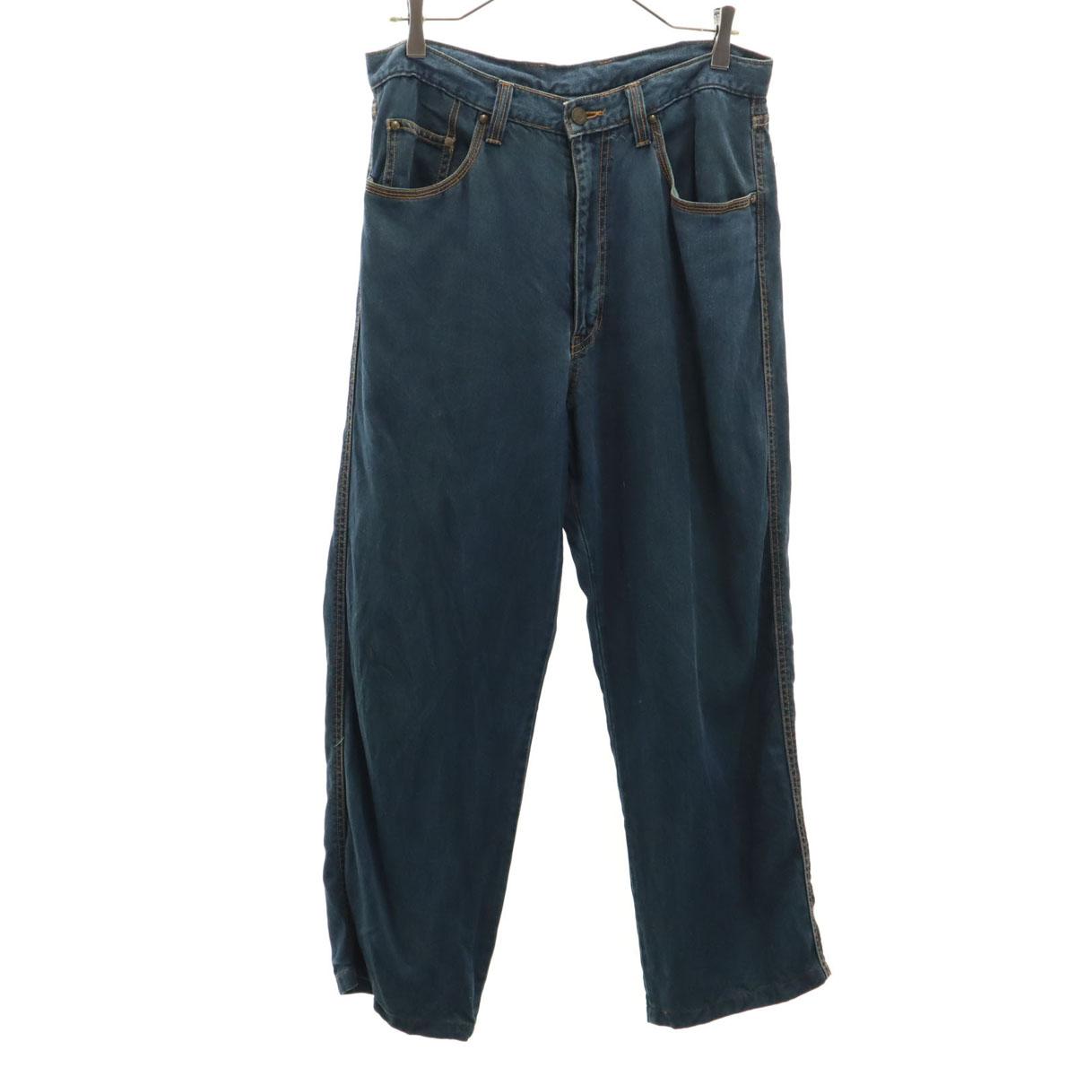 

santa fe сделано в Японии Индиговое крашение Длинные брюки Цвет индиго Мужские Б/у