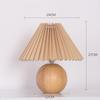 Vintage Pleated Table Lamp with LED E27 Tricolored Bulb Ceramic Base  AU US EU UK Plug Cute Decorative Night Light for Bedroom