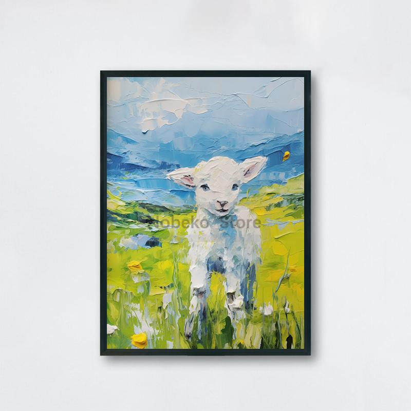 Cute Baby Animal Nursery Posters Cute Wildlife Prints Canvas Oil Painting Woodland Wall Art Pictures Home Kids Room Decoration