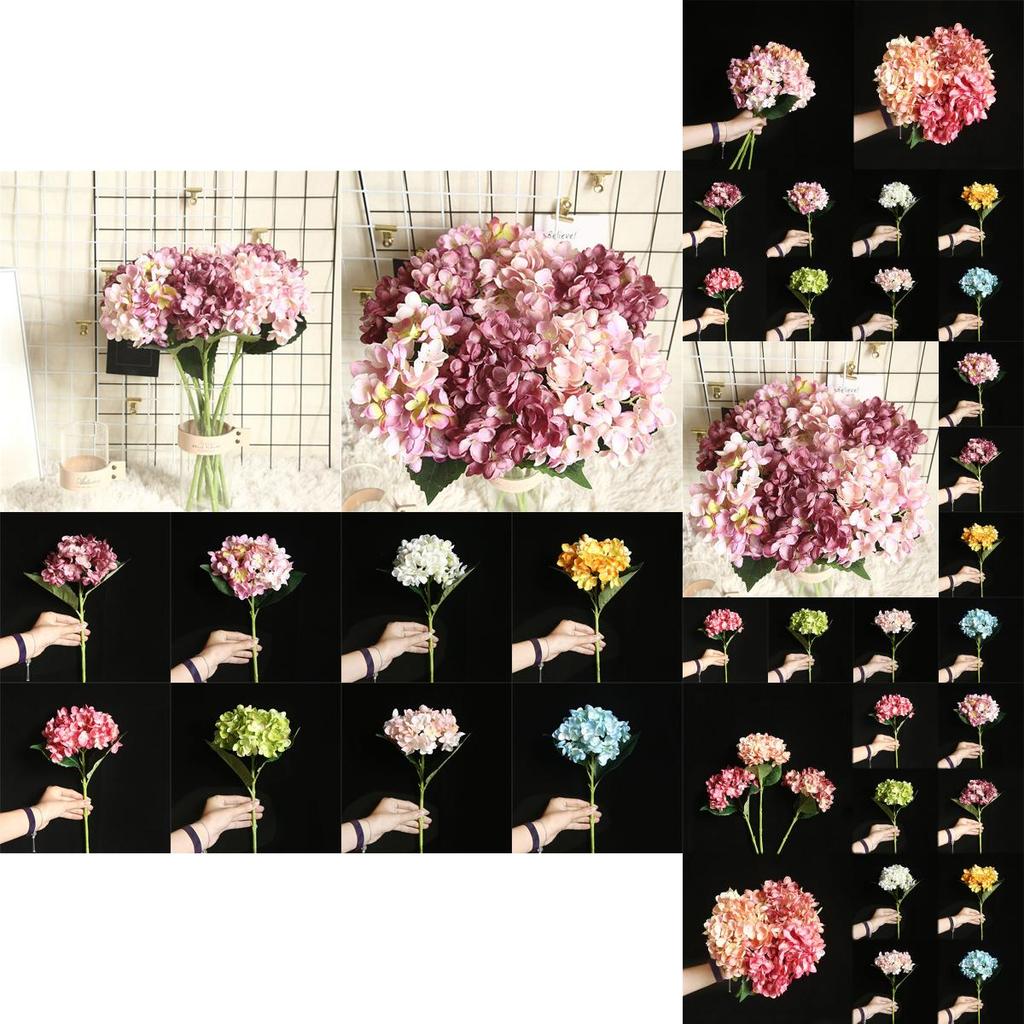 Charming 46cm Artificial Hydrangea Bouquet With Gorgeous Colors And Chic Design For Elegant Home Decor