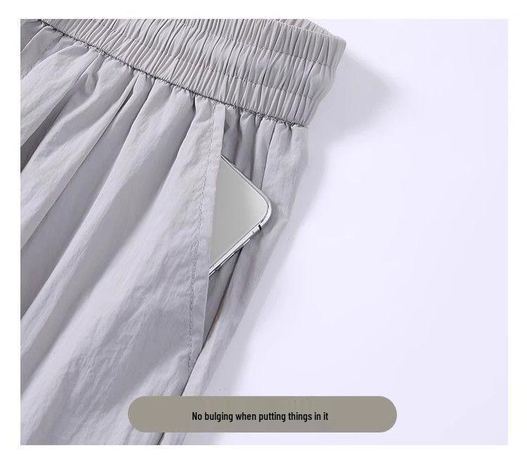 Women's Summer High-Waist Retro Joggers: Casual Wide-Leg Straight Pants