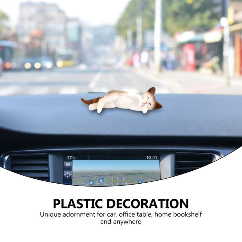 Figura di gatto in plastica, adorabile figura di animale, idea creativa per interni