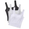 Haut Débardeur Basique Sans Manches Femme Col Carré Extensible Coupe Ajustée Décontracté Été Chemise à Superposer