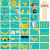 32pcs, quirky abstract banana postcards, greeting cards, DIY postcards, decorations, collectible and giftable