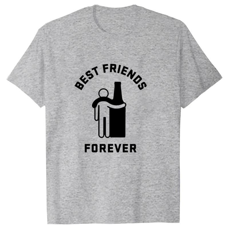 New Funny BEST FRISNDS FOREVER Print T Shirt Short Sleeve O Neck Loose Unisex Women Summer Cool Tshirt Unisex Tee Shirt Top Shirts