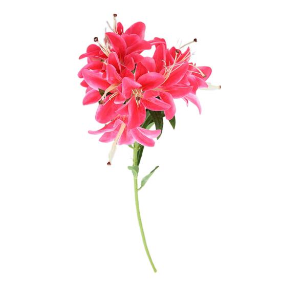 Lily Bouquet Not Fade Non-Withering Easy Care No Watering Aesthetic Decorative Soft Rubber 10 Head Simulation Small Lilies Wedding Decor