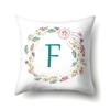 Polyester Pillowcase Simple Home Furnishing 26 English Letter Printed Pillowcase Car Cushion Waist Cushion Cover