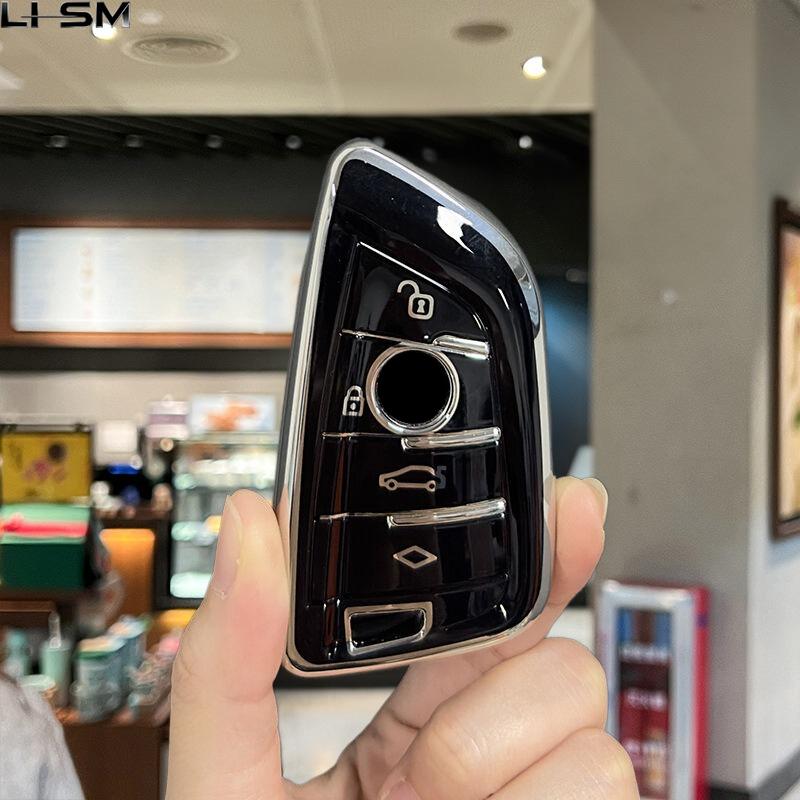 For Bmw I7 X7 G07 Lci Ix I20 X1 X3 X5 U11 5 7 Series G70 G09 Xm U06 G81 M3 Fashion Tpu Car Key Case Cover Protected Keychain Fob