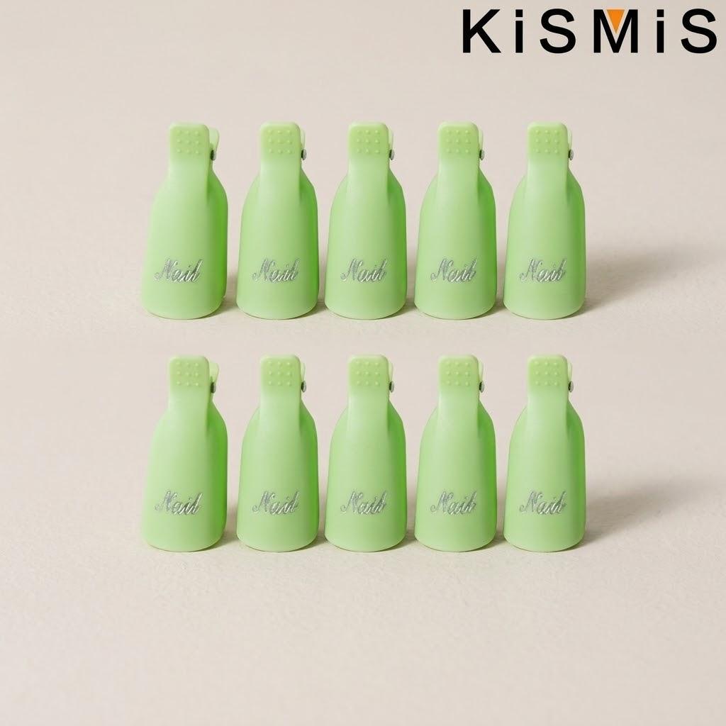 10Pcs Bag Colorful Acrylic Nail Art Soak Off Clips Nails Cleaning Manicure UV Gel Polish Wrap Tools Fingers