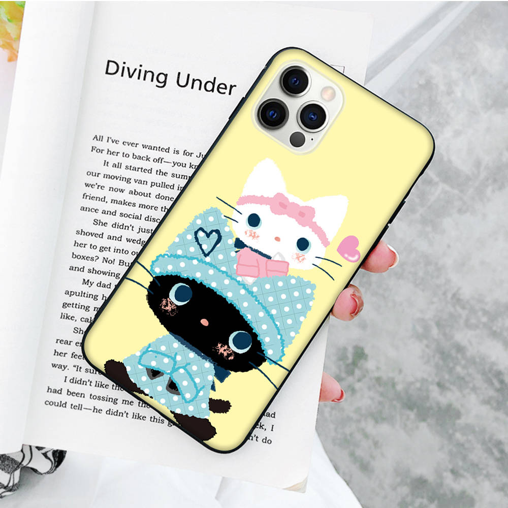 JZ25Cat SanrioBlack Sofe Case for Xiaomi Poco X6 X4 M5 M6 F5 F6 C65 C55 C50 C51 C40 Pro Redmi 14C A3X 13C 12C 11T 10A 9C Note 7 6 8A Plus