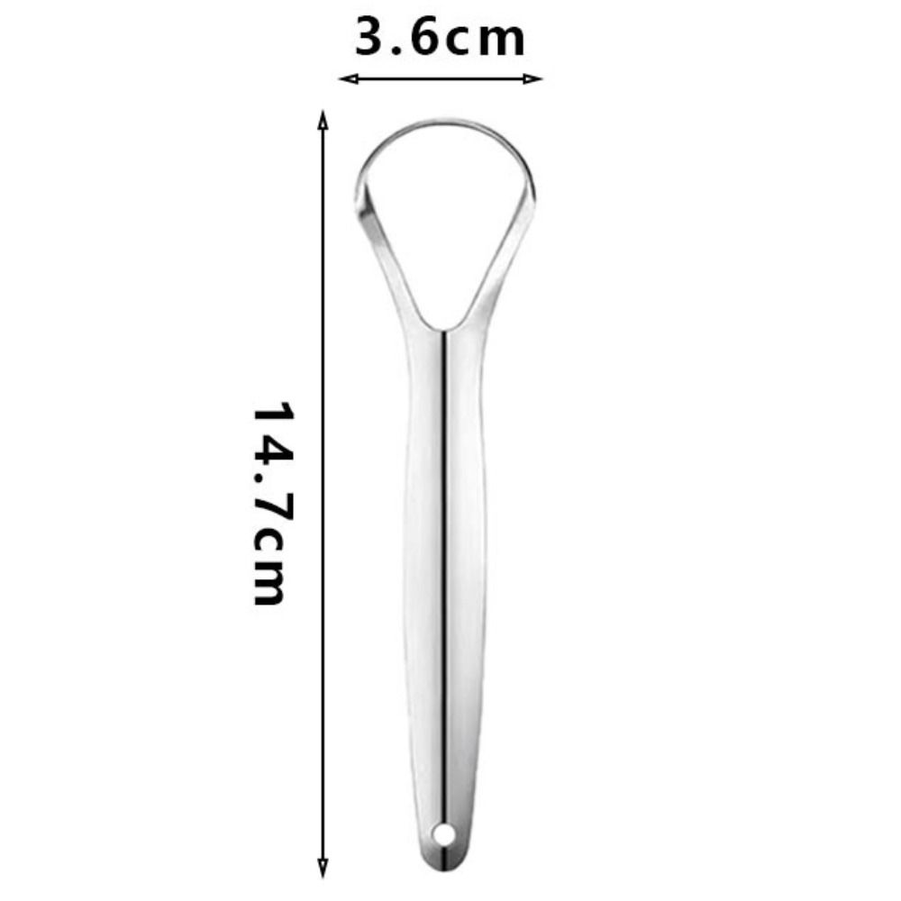 Removing Bad Breath Tongue Scraper Silver Tongue Scraping Brush Oral Cleaner Tools  Oral Care