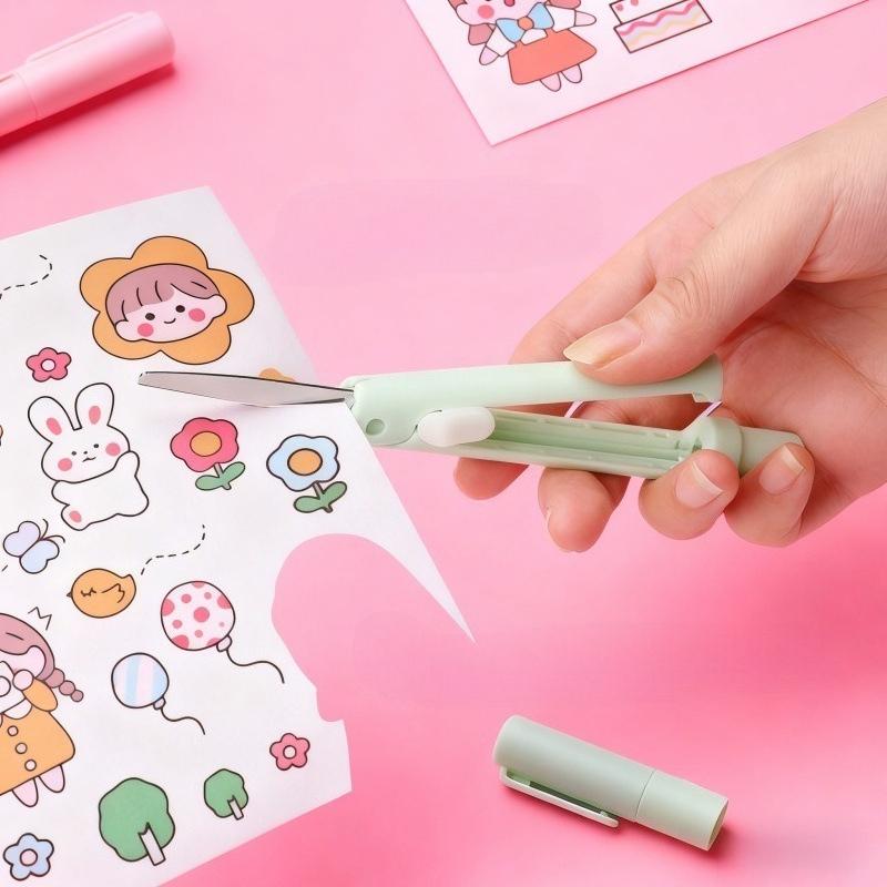 Multifunctional Luminous Portable Pen-shaped Scissors Innovative Two-in-one Design of Scissors