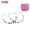 1Pair Cartoon Dental Metal Braces Archwire Without Hooks Metal Bracket And Ligature Ties Colorful Temporary Tooth Decoration