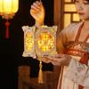 Rabbit Mid-Autumn Wooden Lantern Glowing Chinese Style Handheld Lantern Handmade DIY Portable Flower Lantern Girl