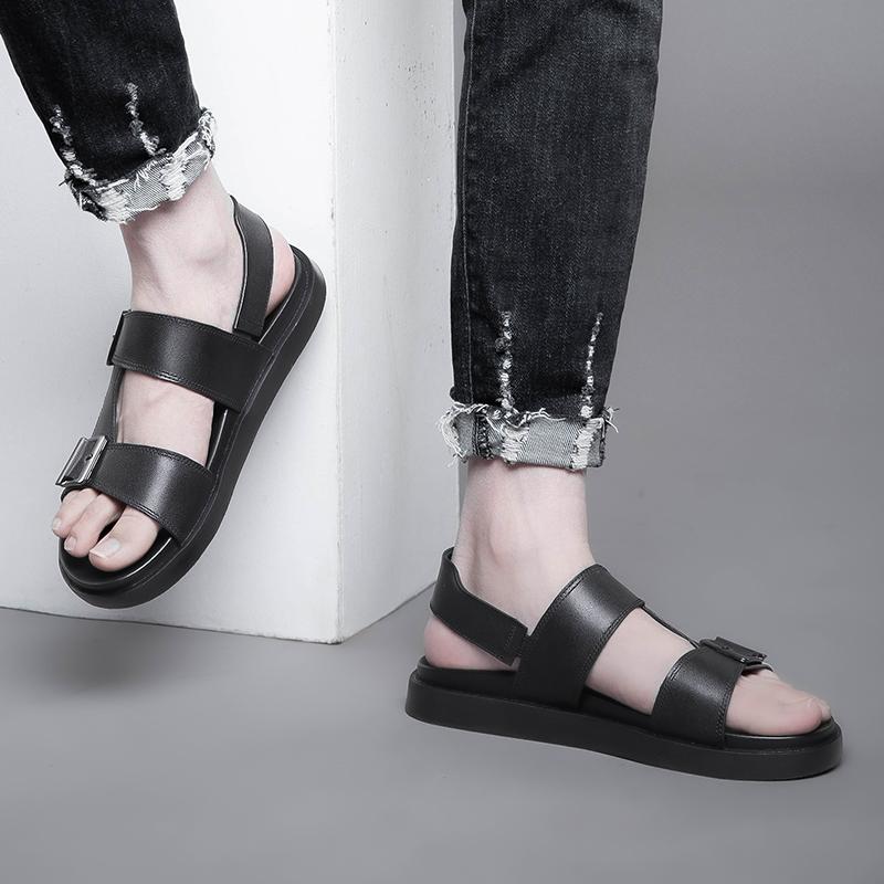 Summer Men Fashionable Sandals European-style Casual Comfortable Business Office Driving Trip Beach Sandals 38-47 Men Sandals