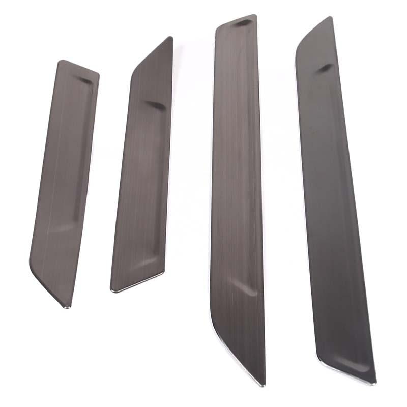 For Maserati Levante 2016-2017Stainless Steel Black Car Built-in Welcome Threshold Strip Sticker Car Protection Accessories