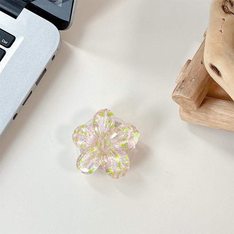Magnetic 3D Flower Phone Holder with Retractable Ring, Fits MagSafe, for Desktop Viewing